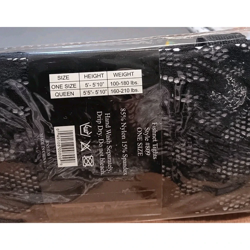 Isadora Puccini NY Fishnet Tights Black  Stockings One Size‎ See Measurements
